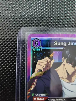 Bandai Union Arena Solo Leveling Sung Jinwoo SR Holo Raid Trigger 4000+BP 5C 021 - Image 2