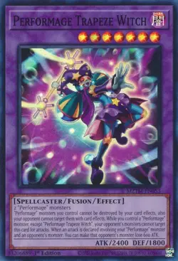 2x Yugioh Performage Trapeze Witch MZTM-EN053 Super Rare 1st Ed Near Mint - Image 1