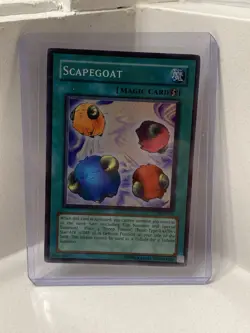 Yugioh Unlimited Scapegoat Super Rare Holo SDJ-041 MP / Damaged FREE SHIPPING - Image 2