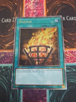 Yugioh Bonfire RA03-EN073 Quarter Century Secret Rare 1st Edition Near Mint - Image 1