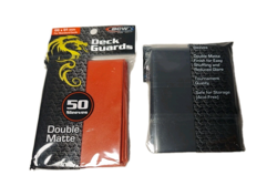 2 pack of 50 BCW 66X91mm Game Card TCG Deck Sleeves Double Matte Red & Black - Image 4