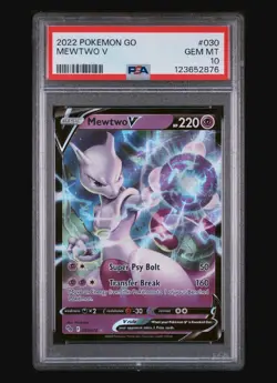 Pokemon Go Mewtwo v Holo TCG Card 030/078 PSA 10 - Image 1