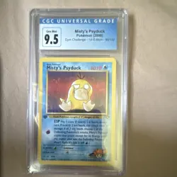 CGC 9.5 Misty's Psyduck 90/132 Gym Challenge 1st Edition 2000 English - Image 1