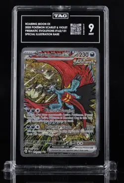 Roaring Moon Ex 162/131 Prismatic Evolution Pokemon TCG TAG 9 - Image 1
