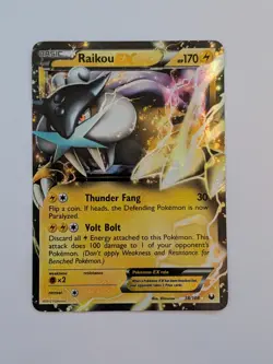 Pokemon Raikou EX Holo Dark Explorers #38/108 MP TCG - Image 1