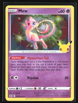 Pokemon TCG - Mew Holo Holo Rare Celebrations 011/025 NM - Image 1