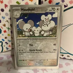 Maushold 74/91 Paldean Fates Reverse Holo Uncommon Pokemon TCG - Image 1