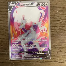 Hisuian Zoroark V SWSH297 Black Star Promo Full Art Holo Pokemon TCG Card NM - Image 1