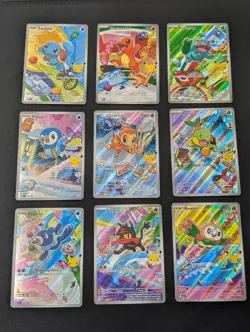 Pokemon First Partner Illustration Series 1 Complete Set 9 Promo Cards NM (B) - Image 1