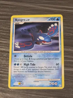 Pokemon TCG Kyogre 32/146 DPP Legends Awakened Regular Rare Card 2008 - LP - Image 1