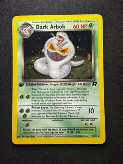 Pokemon Dark Arbok TCG Team Rocket Holo Card 2/82 1st Edition - Image 1