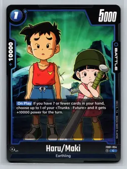 Haru/Maki FB01-054 C On Play Battle Card Dragon Ball Super TCG - Image 1