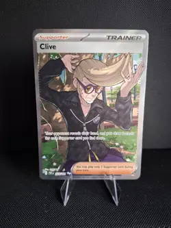 Clive 227/091 Full Art Paldean Fates Pokemon Card. Pack Fresh! - Image 1