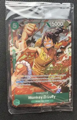 Monkey.D.Luffy P-135 Pre Release Winner Promo Card (SEALED) One Piece TCG - Image 1