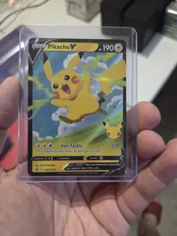 Pikachu V SWSH143 Promo Card Holo 25th Celebrations NM - Image 1