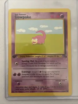 Pokemon Card 1st Edition Fossil Slowpoke 55/62 WOTC Vintage LP Excellent Conditi - Image 1