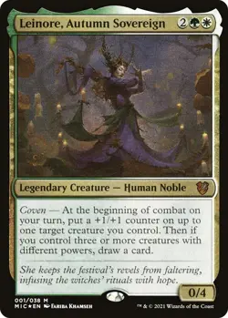 Foil Leinore, Autumn Sovereign (Display Commander) - Thick Stock 1 MTG NM - Image 1
