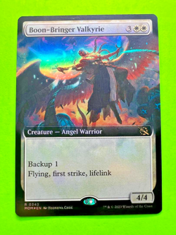 MTG March of the Machine ( Boon-Bringer Valkyrie ) FOIL Extended Art 0343 - Image 1