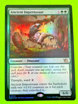 MTG March of the Machine ( Ancient Imperiosaur ) Foil Rare - Image 1