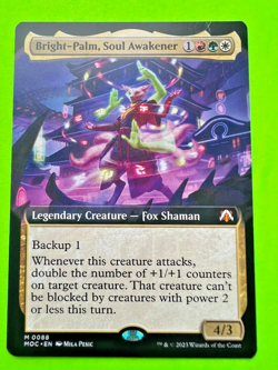 MTG March of the Machine ( Bright-Palm, Soul Awakener ) Rare Extended Art - Image 1