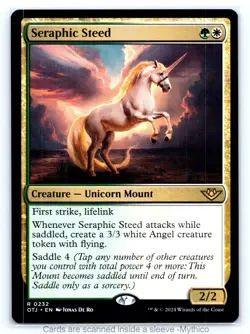 MTG Seraphic Steed Outlaws of Thunder Junction - NM - Image 1