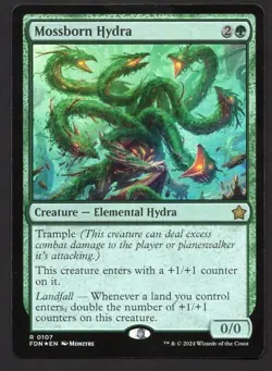 MTG Mossborn Hydra Foundations Foil #107 NM/M - Image 1