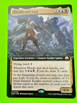 MTG March of the Machine ( Eleenda and Azor ) Rare Extended Art - Image 1