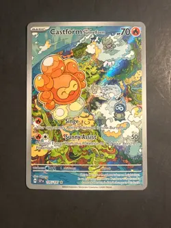 2024 Pokemon Surging Sparks Castform Sunny 195 /191 Full art illustration rare 1 - Image 1