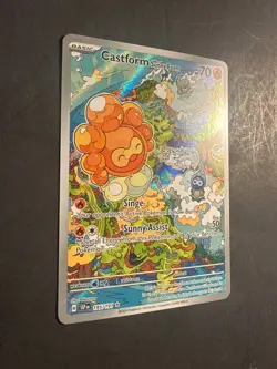 2024 Pokemon Surging Sparks Castform Sunny 195 /191 Full art illustration rare 1 - Image 2