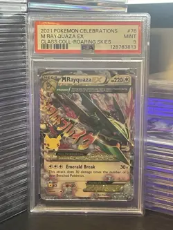 2021 - PSA 9 - M Rayquaza EX 76/108 Pokemon Celebrations Classic Collection Holo - Image 1