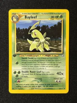 Bayleef 29/111 Neo Genesis 1st Edition Pokemon TCG Card NM/LP #153 - Image 1