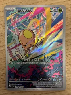Pokemon TCG Toedscool Scarlet & Violet Illustration Rare Card 201/198 NM - Image 1