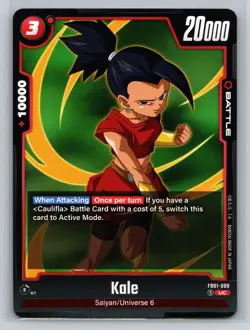 Kale FB01-009 UC When Attacking Battle Card Dragon Ball Super TCG - Image 1