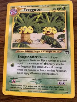 Pokemon Exeggutor 13/18 Southern Islands Collection Promo MP - Image 1