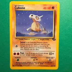 Pokemon TCG Cubone 50/64 Jungle Unlimited Vintage LP/NM - Image 1