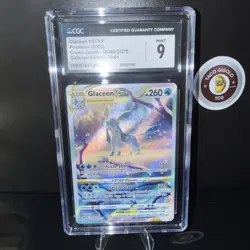 2023 Pokemon Glaceon VSTAR GG40/GG70 Crown Zenith Galarian Gallery CGC 9 Mint - Image 1