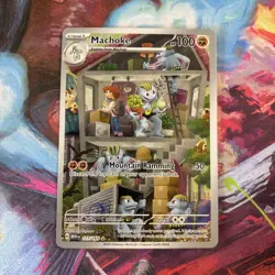 Pokemon TCG Machoke 177/165 SV 151 Illustration Rare Full Art Holo English - Image 1