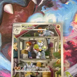 Pokemon TCG Machoke 177/165 SV 151 Illustration Rare Full Art Holo English - Image 2