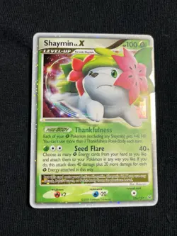 Shaymin Lv.X 126/127 Pokemon Card TCG Platinum Set Holo Light Played - Image 1