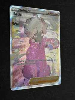 Bede 199/202 Sword & Shield Base Set Full Arrt Trainer Pokemon TCG NM/MINT - Image 4