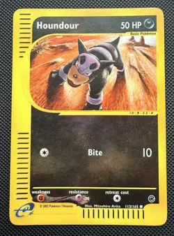 Houndour 113/165 - Pokemon TCG 2002 - Expedition - Reverse Holo - LP - Image 1