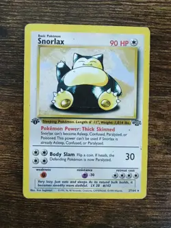Pokemon Jungle 1st Edition Snorlax 27/64 Non Holo MP- - Image 1