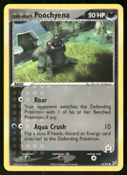 Pokemon Tcg Poochyena #55 Pokemon Team Magma & Team Aqua LP - Image 1
