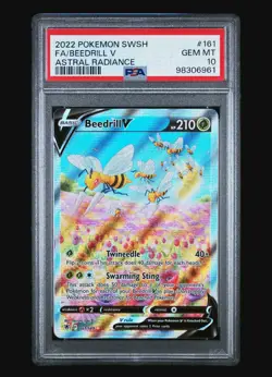 Pokemon TCG Beedrill v Astral Radiance Holo Ultra Rare Card 161/189 PSA 10 - Image 1