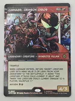 Carnage, Crimson Chaos (Borderless) - (FOIL) - Marvel's Spiderman (SPM) - MTG - Image 1