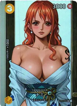 NAMI ONE PIECE Holographic Custom Art Goddess Story Anime Collectible Card - Image 1