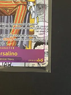Bandai One Piece TCG Borsalino OP16-073 Manga Character Rare ENGLISH - Image 5