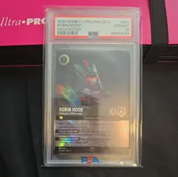 Disney Lorcana - Robin Hood - Champion of Sherwood - Enchanted - PSA 10 💎🔥 - Image 1