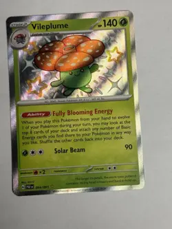 Vileplume 094/091 Shiny Holo Rare Paldean Fates Pokemon TCG Card - Image 1