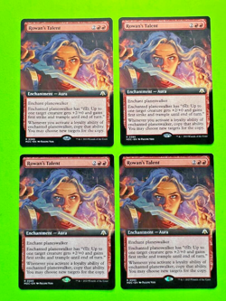 MTG March of the Machine ( Rowan's Talent ) 4 Rare Extended Art Cards 0085 - Image 1